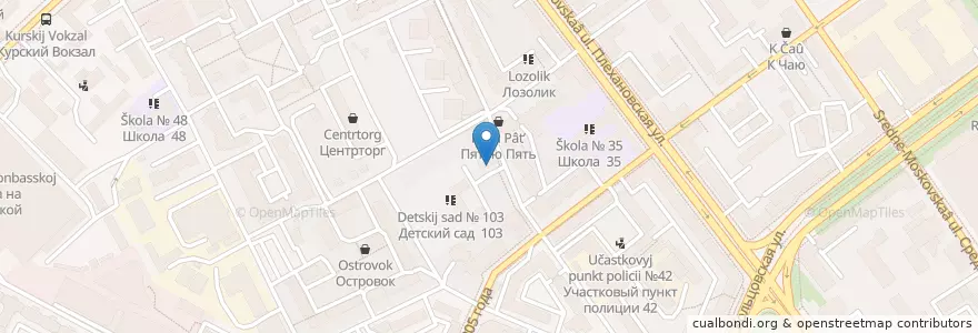 Mapa de ubicacion de Воронежский филиал САО "ВСК" en Rusia, Distrito Federal Central, Óblast De Vorónezh, Городской Округ Воронеж.