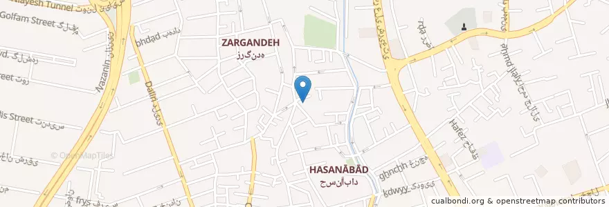 Mapa de ubicacion de درمانگاه رئوف en Iran, Téhéran, شهرستان تهران, Téhéran, بخش مرکزی شهرستان تهران.