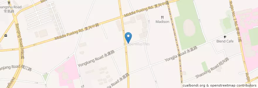 Mapa de ubicacion de Café del Volcán en Chine, Shanghai, District De Xuhui.