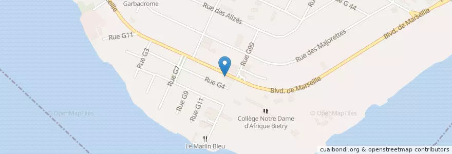 Mapa de ubicacion de Copa d’elio en Costa D'Avorio, Abidjan, Marcory.
