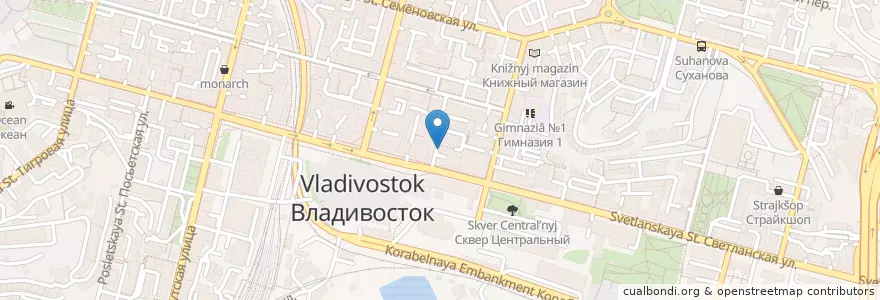 Mapa de ubicacion de Кофеин en 러시아, Дальневосточный Федеральный Округ, 프리모르스키 지방, Владивостокский Городской Округ.