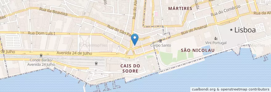 Mapa de ubicacion de British Bar en Portugal, Aire Métropolitaine De Lisbonne, Lisbonne, Grande Lisboa.