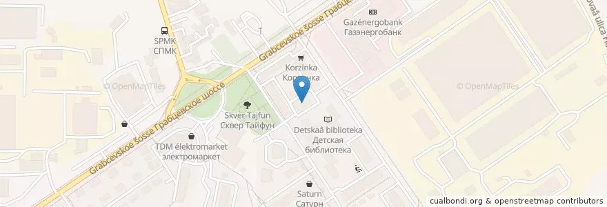 Mapa de ubicacion de Участковый пункт полиции «Тайфун» en 俄罗斯/俄羅斯, Центральный Федеральный Округ, 卡卢加州, Городской Округ Калуга.