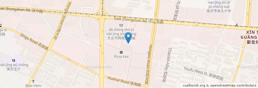 Mapa de ubicacion de McDonald's en Chine, Jiangsu, Nankin, District De Qinhuai.
