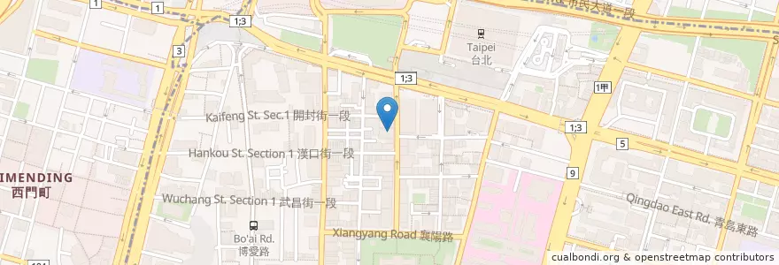 Mapa de ubicacion de 欣葉日本料理 en 臺灣, 新北市, 臺北市, 中正區.