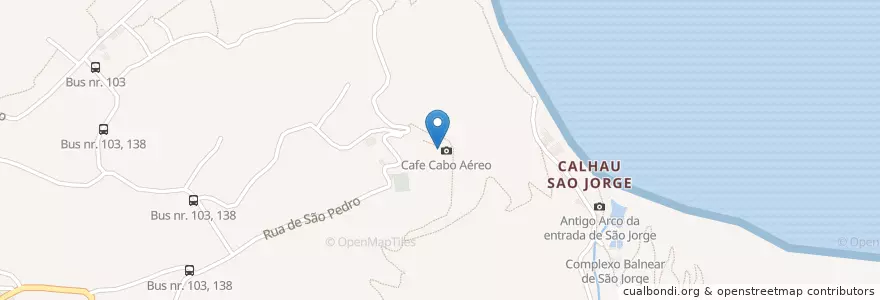 Mapa de ubicacion de Cabo Aéreo en Португалия, Santana.