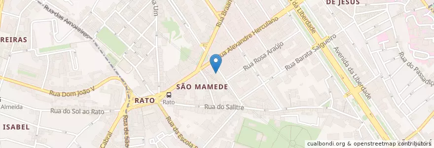 Mapa de ubicacion de Letters Matters en ポルトガル, Área Metropolitana De Lisboa, Lisboa, Grande Lisboa, リスボン, Santo António.