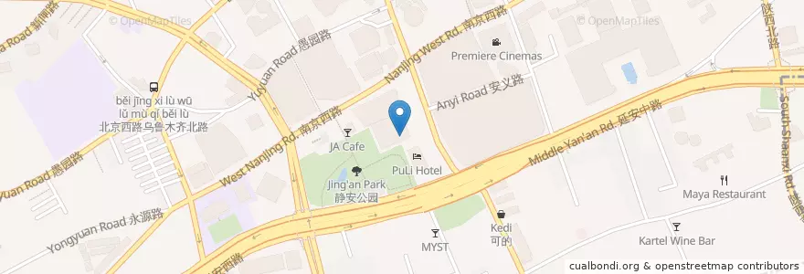 Mapa de ubicacion de 大董烤鸭店 en China, Shanghái.