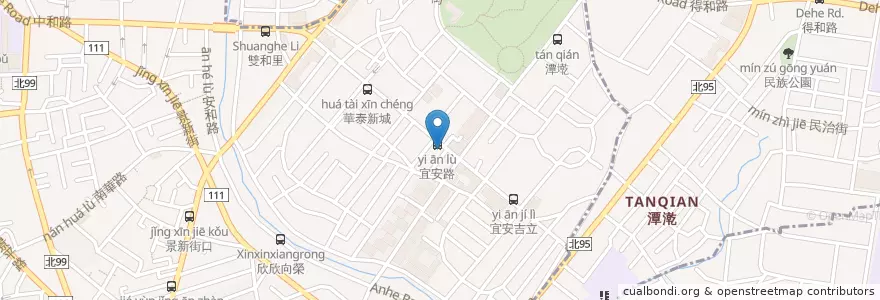 Mapa de ubicacion de 奕采藥局 en تايوان, تايبيه الجديدة, 中和區, 永和區.