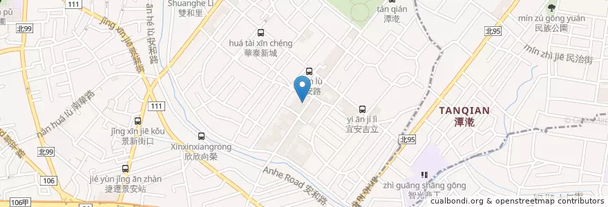 Mapa de ubicacion de 安平家診所 en تايوان, تايبيه الجديدة, 中和區, 永和區.