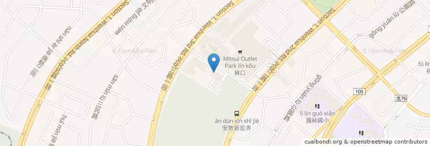 Mapa de ubicacion de 新北市圖書館林口分館 en 臺灣, 新北市, 林口區.