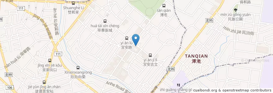 Mapa de ubicacion de 劉家牛肉麵 en Taïwan, Nouveau Taipei, Chungho, 永和區.