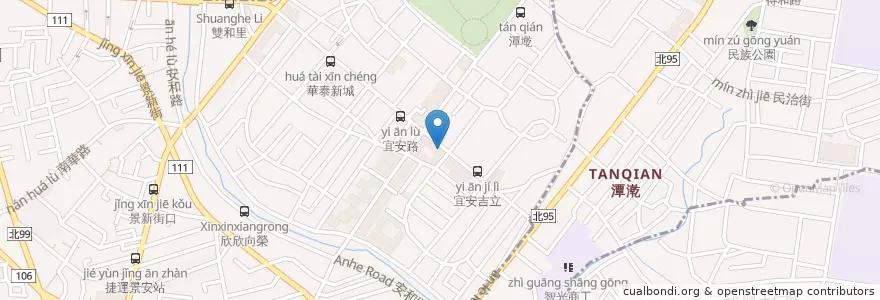 Mapa de ubicacion de 花媽壽司 en Тайвань, Новый Тайбэй, 中和區, 永和區.