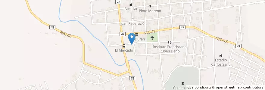 Mapa de ubicacion de Policia Nacional de Ciudad Dario en 니카라과, Matagalpa, Ciudad Darío (Municipio).