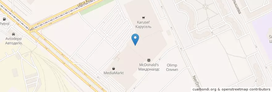 Mapa de ubicacion de Формула Кино en Russie, District Fédéral Du Nord-Ouest, Oblast De Léningrad, Saint-Pétersbourg, Невский Район, Невский Округ.