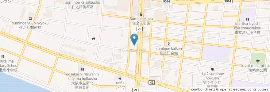 Mapa de ubicacion de ENEOS en 日本, 大阪府, 大阪市, 住之江区.