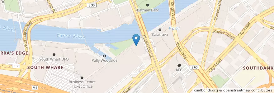 Mapa de ubicacion de Shed Café en Austrália, Victoria, City Of Melbourne.