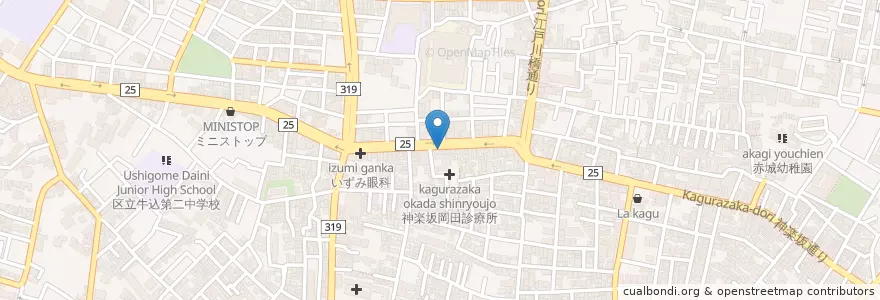 Mapa de ubicacion de ミラ動物病院 en Japón, Tokio, Shinjuku.