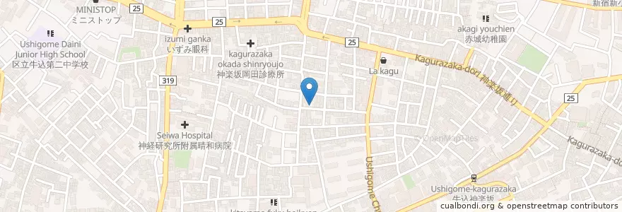 Mapa de ubicacion de リパーク en Japão, Tóquio, 新宿区.