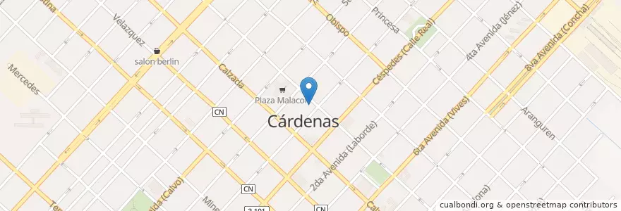 Mapa de ubicacion de CADECA en 古巴, Matanzas, Cárdenas, Ciudad De Cárdenas.