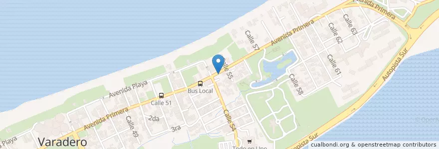 Mapa de ubicacion de Renta CUBACAR en كوبا, Matanzas, Cárdenas, Varadero.