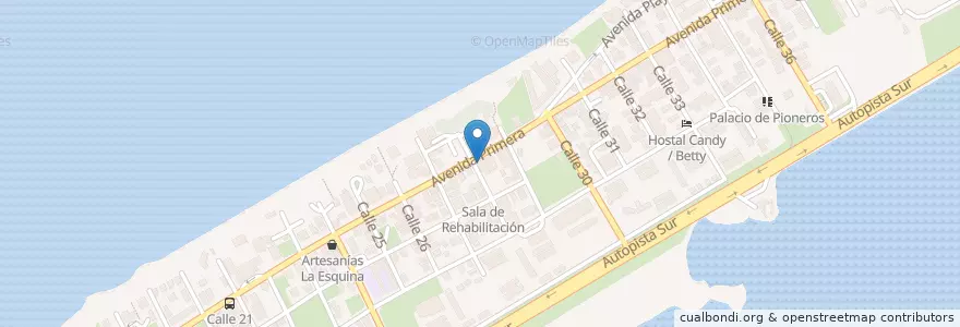 Mapa de ubicacion de La casa del Café Cubita en Kuba, Matanzas, Cárdenas, Varadero.