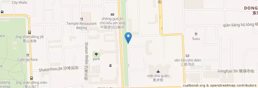 Mapa de ubicacion de Little Yunnan en China, Beijing, Hebei, 东城区.