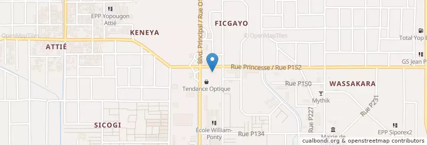 Mapa de ubicacion de FreeSoftware For Etep en Côte D'Ivoire, Abidjan, Yopougon.