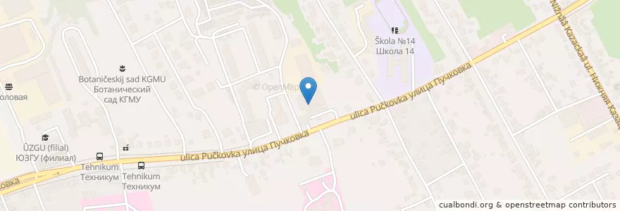 Mapa de ubicacion de Тари-дент en Russie, District Fédéral Central, Oblast De Koursk, Курский Район, Городской Округ Курск.