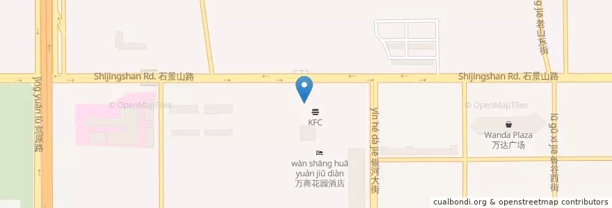 Mapa de ubicacion de KFC en 中国, 北京市, 河北省, 石景山区.