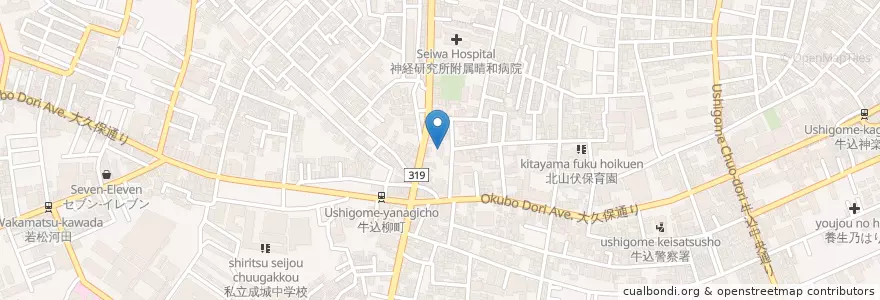 Mapa de ubicacion de 宗圓寺 en اليابان, 東京都, 新宿区.