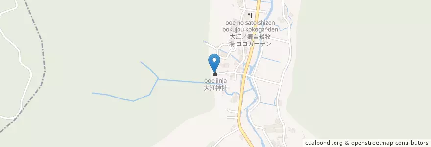 Mapa de ubicacion de 大江神社 en Japan, Präfektur Tottori, 八頭郡, 八頭町.
