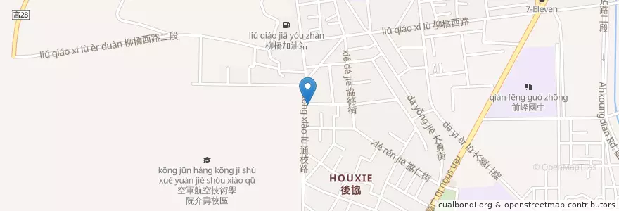 Mapa de ubicacion de 一品羊肉 en Taïwan, Kaohsiung, Gangshan.
