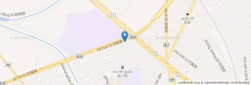 Mapa de ubicacion de 大新羊肉 en 臺灣, 高雄市, 岡山區.
