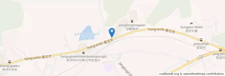 Mapa de ubicacion de 양동 정류장 en Corée Du Sud, Jeolla Du Sud, 보성군.