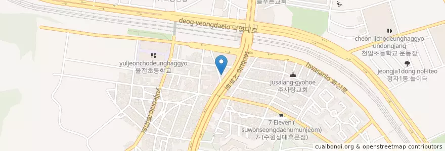 Mapa de ubicacion de Starbucks en South Korea, Gyeonggi-Do, Suwon-Si, 장안구.