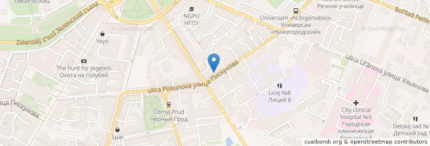 Mapa de ubicacion de Самурай en Rusia, Приволжский Федеральный Округ, Óblast De Nizhni Nóvgorod, Городской Округ Нижний Новгород.