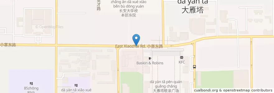 Mapa de ubicacion de 天下第一面 en 中国, 陕西省, 西安市, 雁塔区.