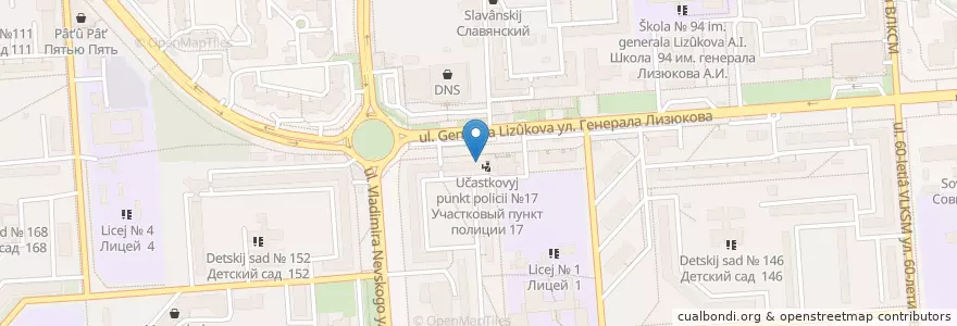 Mapa de ubicacion de Цена Красна en Rusia, Distrito Federal Central, Óblast De Vorónezh, Городской Округ Воронеж.