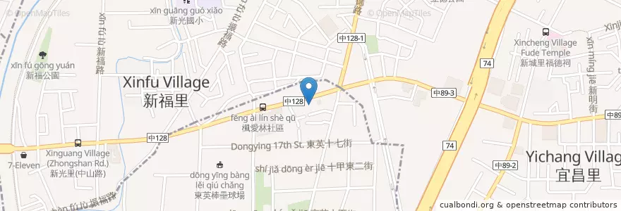 Mapa de ubicacion de 大埔鐵板燒 en تايوان, تاي شانغ, 太平區.
