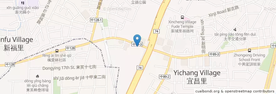 Mapa de ubicacion de 大樹連鎖藥局 en Taiwan, Taichung, Taiping District.