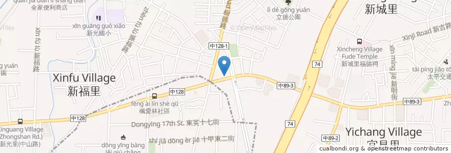 Mapa de ubicacion de 松正宗南投意麵 en 臺灣, 臺中市, 太平區.