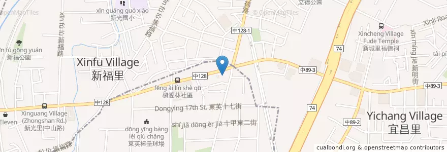 Mapa de ubicacion de 福倫健保藥局 en Taiwan, Taichung, Distretto Di Taiping.