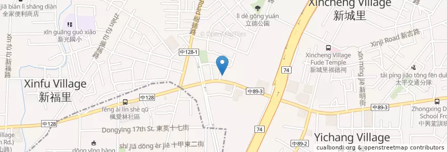 Mapa de ubicacion de 肯德基 en تايوان, تاي شانغ, 太平區.