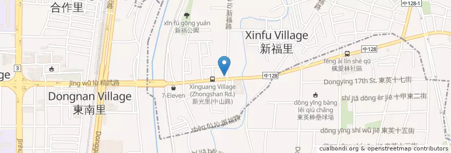 Mapa de ubicacion de 85度C en 臺灣, 臺中市, 東區.