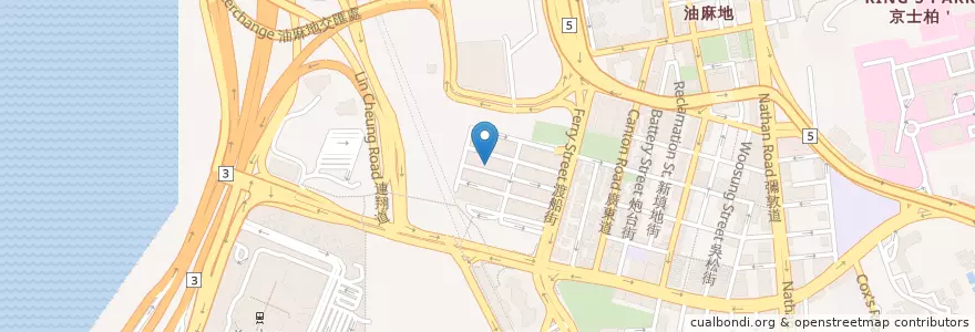 Mapa de ubicacion de 有緣小敍 Yau Yuen Siu Tsui en 중국, 광둥성, 홍콩, 가우룽, 신제, 油尖旺區 Yau Tsim Mong District.