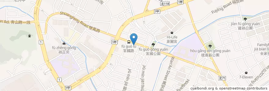 Mapa de ubicacion de 台新國際商業銀行 en 台湾, 新北市, 新荘区.