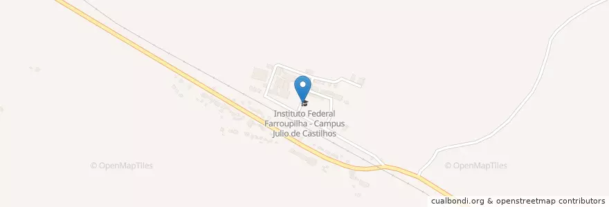 Mapa de ubicacion de Instituto Federal Farroupilha - Campus Julio de Castilhos en Brazil, South Region, Rio Grande Do Sul, Região Geográfica Intermediária De Santa Maria, Região Geográfica Imediata De Santa Maria, Júlio De Castilhos.
