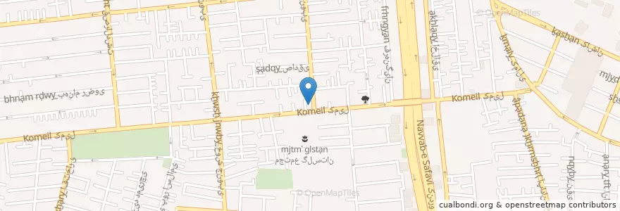 Mapa de ubicacion de بانک ملی en イラン, テヘラン, شهرستان تهران, テヘラン, بخش مرکزی شهرستان تهران.