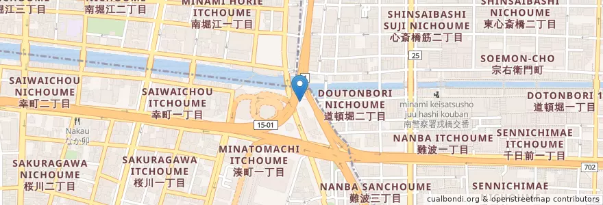 Mapa de ubicacion de タイムズ湊町第3駐車場 en Japão, 大阪府, 大阪市.